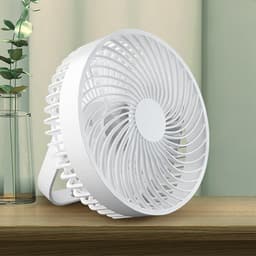 Campingventilator met verlichting, oplaadbare USB-bureauventilator, draagbare kleine ventilator voor in de tent — thumbnail 2