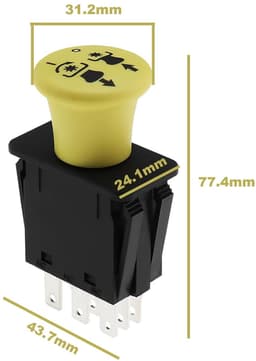 SnelShoppen - PTO Schakelaar Voor John Deere L120 L130 D140 D150 D155 & Scotts L2048 L2548 Grasmaaiers - 1 Stuk - Hoogwaardige Vervangingsonderdeel - — thumbnail 3