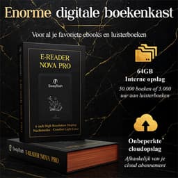SwayTosh E-Reader Nova Pro – 6 inch 2025 – 64GB + Cloud Opslag – Ereader Met Luxe Hoes – Storytel-Ondersteuning – Schermverlichting en Nachtmodus – E Reader Voor Ebook & Luisterboeken – Met Oplader — thumbnail 5