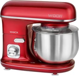 Keukenmachine - Kneedrobot mixer - Bakken en koken - Krachtige 1100W motor - 5 Liter kom - Rood — thumbnail 1