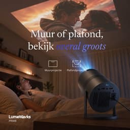 LumeWorks Prime Beamer - Full HD 1080p Mini Beamer met WiFi en Bluetooth - Ingebouwde Apps (Netflix, YouTube) - Tot 150 inch Projectie — thumbnail 3