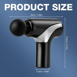 Massagepistool mini - draagbaar met lcd-display - 10 koppen - verlichting van spierpijn - Luxento — thumbnail 5