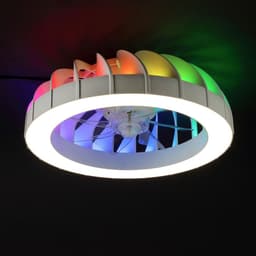 Plafondventilator - Met RGB Verlichting - LED 30W - 2700K-6500K - Dimbaar - Wit - Zeer stil — thumbnail 1
