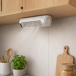 Ventilator - 3 Verstelbare Snelheden - USB Oplaadbare Vloer- en Wandventilator - Geschikt voor Keuken Kleine Ruimtes en Appartementen - 1 Stuk — thumbnail 2