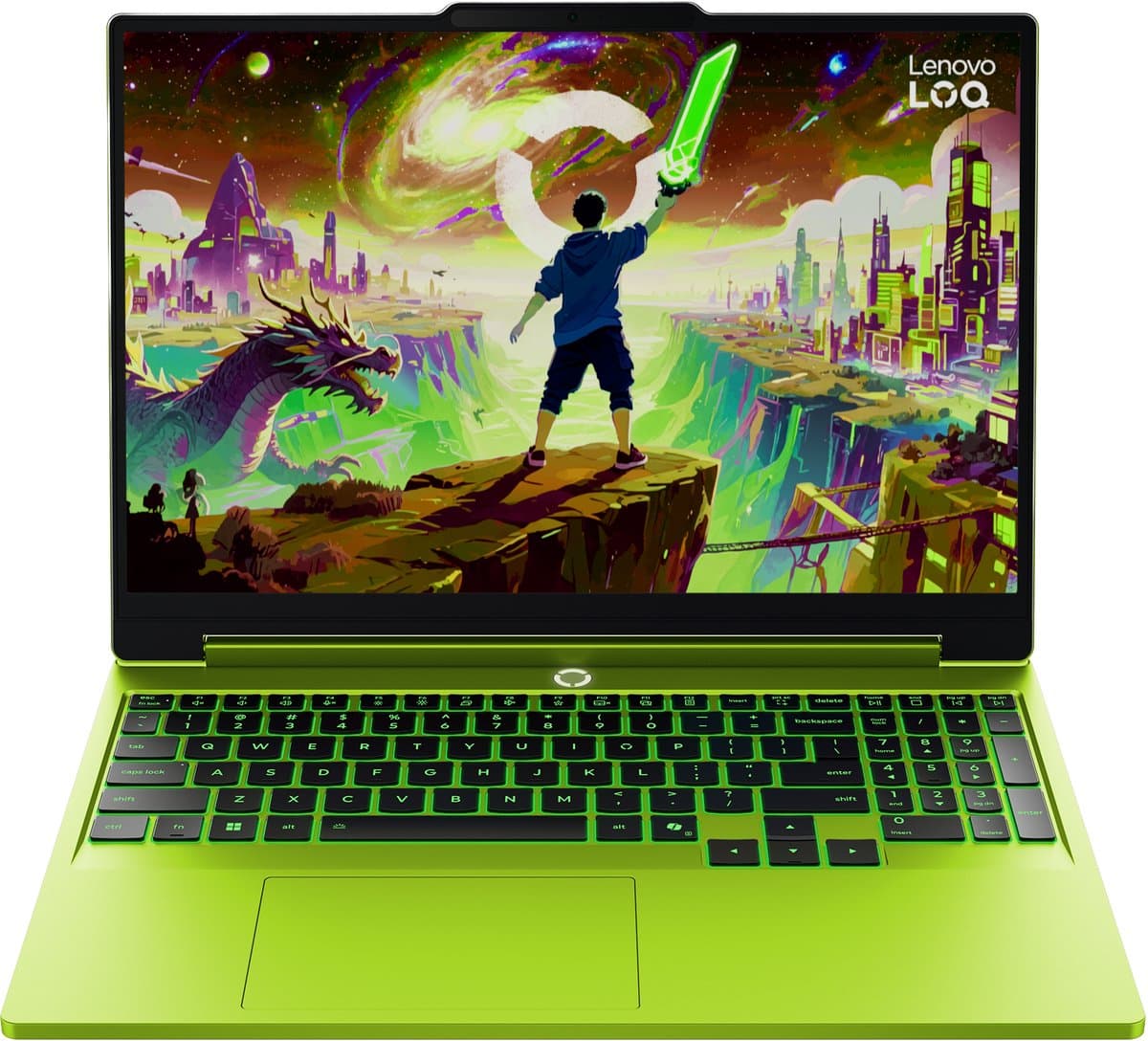 Lenovo LOQ 15AHP11 AMD Ryzen™ 7 250 Laptop 38,9 cm (15.3") WUXGA 32 GB DDR5-SDRAM 512 GB SSD NVIDIA GeForce RTX 5070 Wi-Fi 6 (802.11ax) Windows 11 Home Groen Engels — afbeelding 1