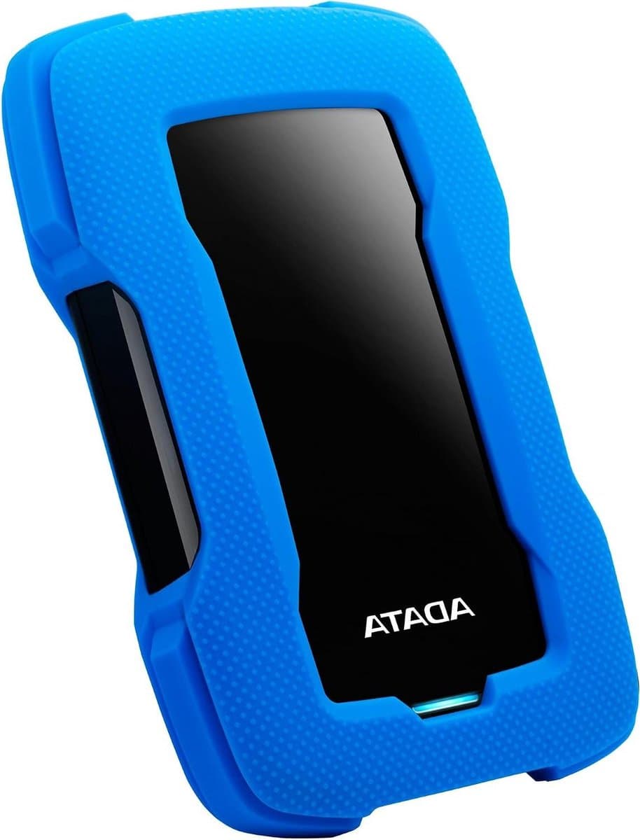 Externe Harde Schijf - Opslagapparaat Data - Gegevens Veilig Opslaan - Schokbestendige Behuizing - 2 TB Capaciteit - Blauw — afbeelding 1
