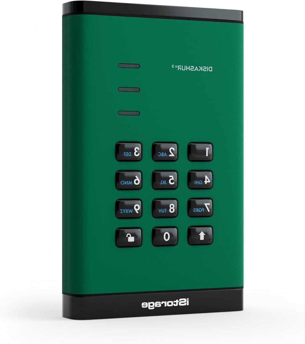 Draagbare Harde Schijf - Externe Opslag Data Schijf - Digitale Assets Beschermen - Wachtwoordbeveiligd Encryptie - 1 TB - Groen — afbeelding 1