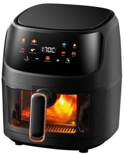 Linkforu - Airfryer Met Kijkvenster - Digitaal Touchscreen - Heteluchttechnologie - Vetarm Koken - Bakken - Frituren -Braden — thumbnail 2