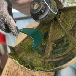Afdekreiniger Grasmaaier - Tuin Schraper - Platform Schoonmaken - Stalen Materiaal - 36.8 cm - Grijs — thumbnail 3