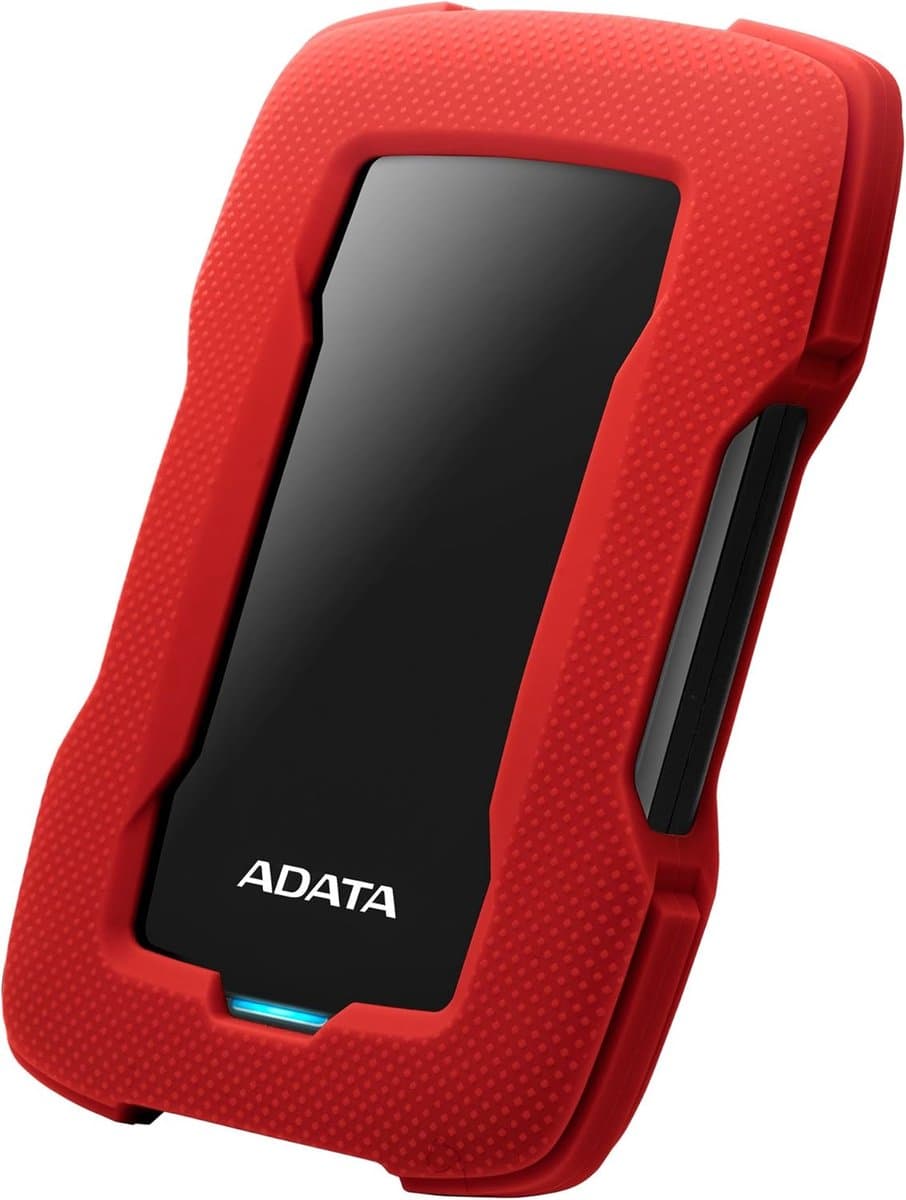 Externe Harde Schijf - Opslagapparaat Data - Bestanden Opslaan - Schokabsorberende Behuizing - 2TB - Rood — afbeelding 1
