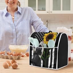 Mixerhoes - Keukenmachinehoes Apparaathoes - Keuken Organisatie - Met Handvat en Opbergvak - Compatibel met 6-8 Qt - Amerikaanse vlag zonnebloem — thumbnail 3