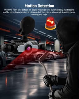 SnelShoppen - 3 inch 1080p 4-kanaals Dashcam voor Auto's met 360° Video-Opname, Bewegingsdetectie, Nachtzicht, Loopopname en Belichtingscompensatie — thumbnail 4