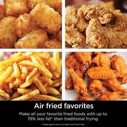 Luchtfriteuse - Airfryer Frituurpan - Gezond Frituren - Breed Temperatuurbereik - 4 Quarts - Zwart — thumbnail 4