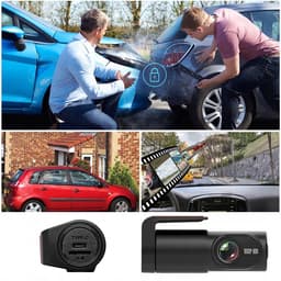 Autodashcam – Full HD – 140° groothoeklens – WiFi-dashcam - 1080p HD-nachtzicht – Draadloze WiFi-smartphoneverbinding – Nachtzichtfunctie – App (Wi-Fi) – Compact en draagbaar – Zwart — thumbnail 4