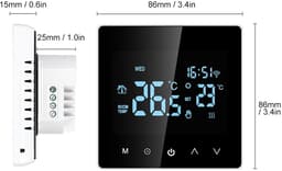 Digitale Thermostaat - Slimme Regelaar - Comfortabele Verwarming - Wekelijks Programmeerbaar - LCD Touch Display - Wit — thumbnail 4