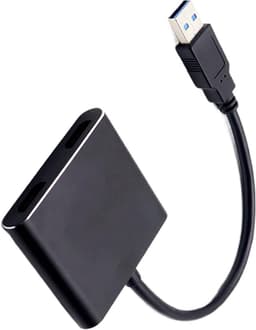 USB naar HD adapter - Videoconverter Beeldscherm - Extra Scherm Aansluiten - Plug and Play - Full HD 1080p - Grijs — thumbnail 1
