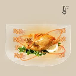 Huishoudelijke Luchtfriteuse - Mini Oven - Gezond Koken - Olievrij Vetarm - 28 x 32 cm - Wit — thumbnail 2