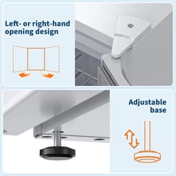 Stille minikoelkast van 92 liter met vriesvak – energiezuinig – 5 temperatuurstanden – groentelade – LED-verlichting – compact en vrijstaand – ideaal voor slaapkamers, kantoren en keukens – Wit [Energieklasse A] — thumbnail 3