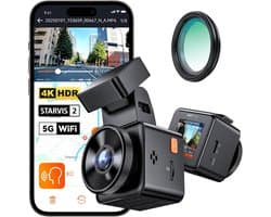 Mini Dash Cam - Autocamera Nachtzicht - Verkeersincidenten Vastleggen - 4K HDR Beeldkwaliteit - 158 Graden Lens - Zwart