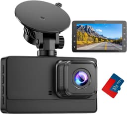 QORA® Dashcam voor Auto Voor en Achter - Dashcam - Zwart - 15cm x 12cm x 9cm — thumbnail 1