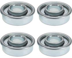 Dailygoods- Maaierslagers 4 Stuks - Buitendiameter 28,6 mm - Binnendiameter 12,2 mm - Dikte 9,8 mm - Staal - Geschikt voor grasmaaiers - Wiellagers