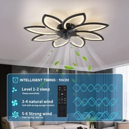 Vhr Plafondventilator met Verlichting - Dimbaar - 6 Snelheden - Afstandsbediening/App Besturing - Slaapkamer en Woonkamer - Ø78cm — thumbnail 3
