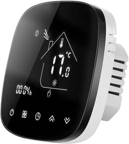 Slimme Thermostaat - Temperatuurregelaar Wifi - Comfort Verwarmen - App Bediening - 10x10x4 cm - Zwart — thumbnail 1