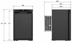 Koelkast met verstelbare compressor - 12v/24v, 60W, 35,8L - Carbest — thumbnail 3