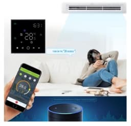 Slimme thermostaat - Temperatuurregelaar - Comfort regelen - Wifi verbinding - 4P - Wit — thumbnail 2