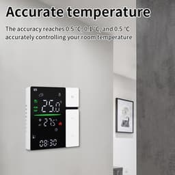 Slimme Thermostaat - Kamerthermostaat Programmeerbaar - Energie Besparen - Nauwkeurige Temperatuurregeling - 8.6x8.6x4.1CM - Wit — thumbnail 5