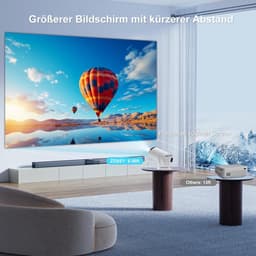 SnelShoppen - Mini Beamer Portable Projector 4K Wifi 6 BT 5.4 Autofocus Trapeziumcorrectie 180° Draaibaar Android OS 14.0 Draagbare Video Projector vo — thumbnail 3