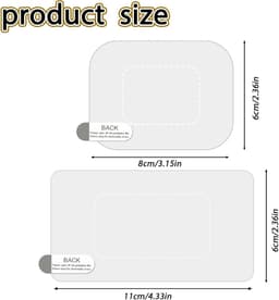 SnelShoppen - 8 Stuks Dashcam Electrostatic Stickers - Transparante Statistische Film - Beschermende Ruitstickers tegen Krassen en Vallen voor Veilige — thumbnail 5