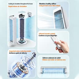 Draagbare Airconditioners - Versla Direct de Verzengende Hitte En Vochtigheid, Klein, Ultra Stil, Energiezuinig - wit — thumbnail 2