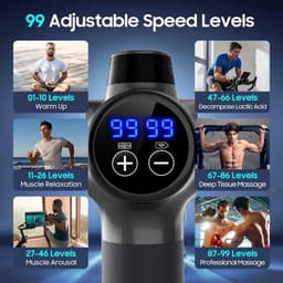 Massagepistool, hoogwaardige percussiemassage voor spierontspanning, professioneel deep tissue massagepistool en handig verwarmd spiermassagepistool voor volledige lichaamsontspanning — thumbnail 3