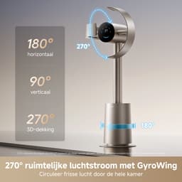 Dreame MF10 Air Bladeless Ventilator - 270° GyroWing™ - TempSync™ - 40m² - Titanium Goud — thumbnail 5