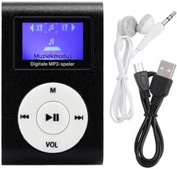 MP3-speler - Muziekspeler - Met LCD-display en metalen clip - 1 stuks - Zwart — thumbnail 1