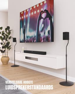 REN® Luidspreker Standaard - Standaard - Luidsprekerstandaard - Zwart - 97cm x 20cm x 97cm — thumbnail 5