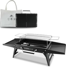 Draagbare Houtskoolbarbecue Met Werktafels BBQ Grill Outdoor Lichtgewicht Frame Ideaal Voor Picknick — thumbnail 1