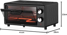 Heteluchtfriteuse Oven - Mini Oven Airfryer - Gezond Koken - 360 Graden Luchtcirculatie - 15 Liter - Zwart — thumbnail 5