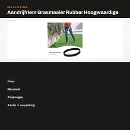 Dailygoods- Aandrijfriem Rubber - 77 Tanden - 3mm Tandhoogte - 10mm Breedte - 231mm Omtrek - Gesloten Lus - Compatibel met Black & Decker - Grasmaaier Riem — thumbnail 2