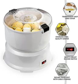 Elektrische Aardappelschilmachine - Automatische Schillen - Snel Groenten Schillen - Eenvoudig Reinigen - 1kg Capaciteit - Wit — thumbnail 5