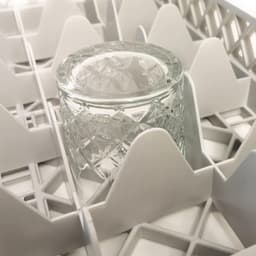 Spoelmand Glazen - Vaatwasser Mand - Horeca Afwas - Stapelbaar Uitbreidbaar - 50 x 50 cm - Antraciet — thumbnail 4
