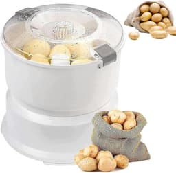 Elektrische Schilmachine - Aardappel Schillen - Keuken Hulp - Automatisch Met Knop - 1 kg Capaciteit - Wit — thumbnail 1