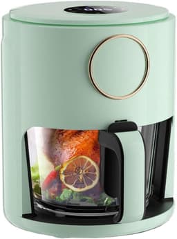 Airfryer 5L, Glass Fully Automatic Intelligent Transparent Visible Multifunctional Electric Oven, 1000W/a/Touch Sn Stabilize — thumbnail 1