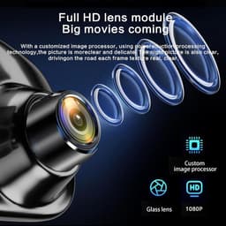 Car Camera 4.3In Dash Cam Car DVR 24H HD 1080P Dash Camera Dual Lens Video Recorder 1080P Dashcam Mirror Driving Recorder Dashcam(Size:32g) — thumbnail 3