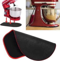 Mixer Mat - Apparaat Schuiver - Keuken Apparaten Verplaatsen - Duurzaam Gestikt - 4.5-5L - Rood Rand — thumbnail 3