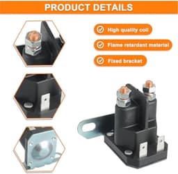 Startrelais Grasmaaier - Onderdeel Motor - Motor Starten - Betrouwbaar Elektrisch - 12V - Zwart — thumbnail 2