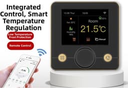 Slimme Thermostaat - Temperatuurregelaar - Energie Besparen - Spraakbesturing Compatibel - 10 x 10 x 6 cm - Zwart — thumbnail 5