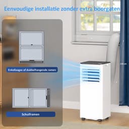 Sogiol - Mobiele Airco - Draagbare Airconditioner - 4-in-1 Koelen ontvochtigen ventilator en slaapstand - 7000 BTU - voor 26 m² - met Afstandsbediening - 51 dB - Wit — thumbnail 4