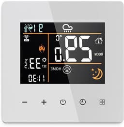 Slimme Thermostaat - Temperatuurregelaar Hygrometer - Energie Besparen - Intelligente Programmering - 11 x 11 x 6 cm - Wit — thumbnail 1